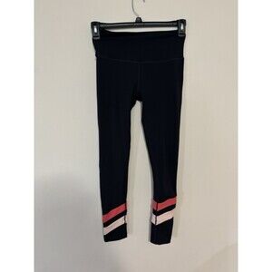 Barrys Fit High Waist Speed Tight Navy Coral Sea Size Medium 7/8 Leggings